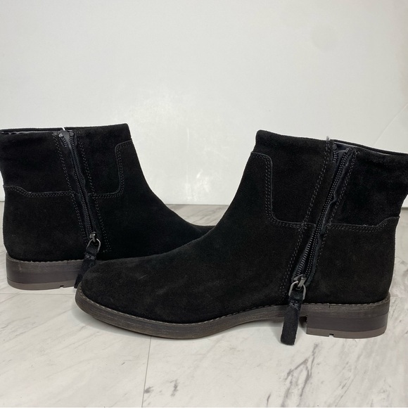 New! Franco Sarto Malina Black Suede Bootie 8M - Picture 6 of 15